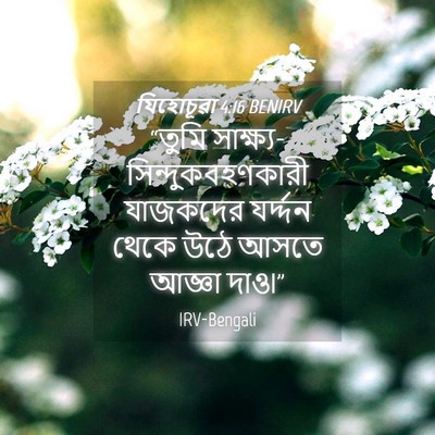 Picture 04 - যিহোচূৱা 4:16 BENIRV - “তুমি - Bible Verse Picture