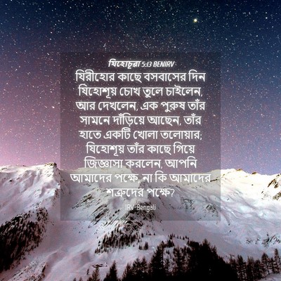 Picture 04 - যিহোচূৱা 5:13 BENIRV - যিরীহোর কাছে - Bible Verse Picture