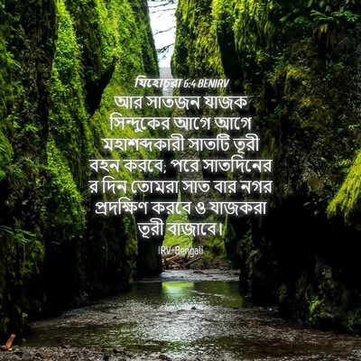 Picture 04 - যিহোচূৱা 6:4 BENIRV - আর সাতজন যাজক - Bible Verse Picture