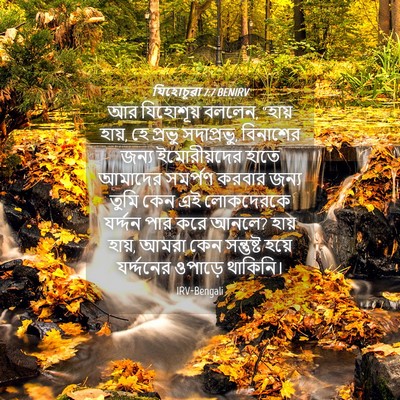 Picture 04 - যিহোচূৱা 7:7 BENIRV - আর যিহোশূয় বললেন, - Bible Verse Picture