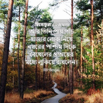 Picture 04 - যিহোচূৱা 8:12 BENIRV - আর তিনি প্রায় - Bible Verse Picture