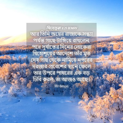 Picture 04 - যিহোচূৱা 8:29 BENIRV - আর তিনি অয়ের - Bible Verse Picture