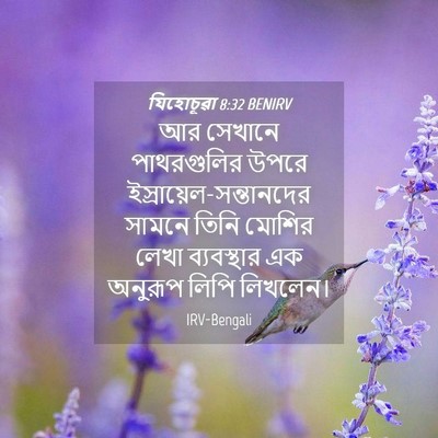 Picture 04 - যিহোচূৱা 8:32 BENIRV - আর সেখানে - Bible Verse Picture