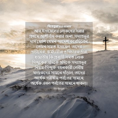 Picture 04 - যিহোচূৱা 8:33 BENIRV - আর ইস্রায়েলের - Bible Verse Picture