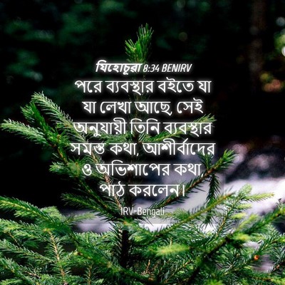 Picture 04 - যিহোচূৱা 8:34 BENIRV - পরে ব্যবস্থার - Bible Verse Picture