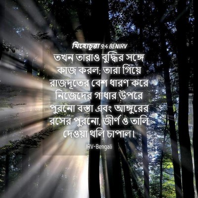 Picture 04 - যিহোচূৱা 9:4 BENIRV - তখন তারাও বুদ্ধির - Bible Verse Picture