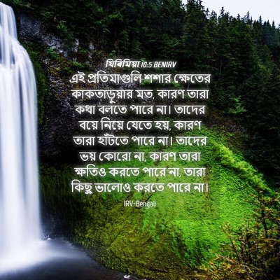 Picture 04 - যিৰিমিয়া 10:5 BENIRV - এই প্রতিমাগুলি - Bible Verse Picture