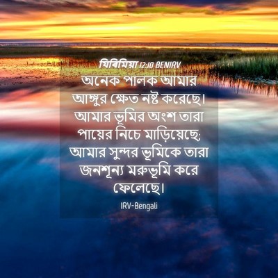 Picture 04 - যিৰিমিয়া 12:10 BENIRV - অনেক পালক আমার - Bible Verse Picture