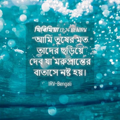 Picture 04 - যিৰিমিয়া 13:24 BENIRV - “আমি তুষের মত - Bible Verse Picture