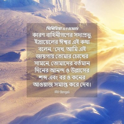 Picture 04 - যিৰিমিয়া 16:9 BENIRV - কারণ বাহিনীগণের - Bible Verse Picture