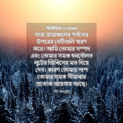 Picture 04 - যিৰিমিয়া 17:3 BENIRV - তারা গ্রামাঞ্চলের - Bible Verse Picture