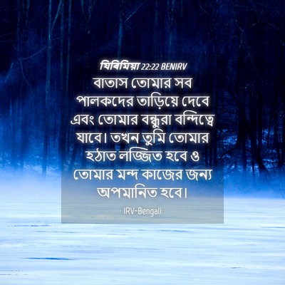 Picture 04 - যিৰিমিয়া 22:22 BENIRV - বাতাস তোমার সব - Bible Verse Picture