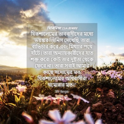 Picture 04 - যিৰিমিয়া 23:14 BENIRV - যিরূশালেমের - Bible Verse Picture
