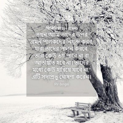 Picture 04 - যিৰিমিয়া 23:4 BENIRV - তখন আমি তাদের উপর - Bible Verse Picture