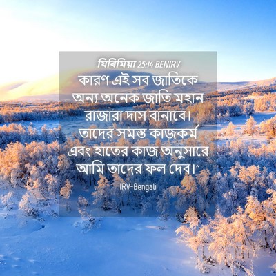 Picture 04 - যিৰিমিয়া 25:14 BENIRV - কারণ এই সব জাতিকে - Bible Verse Picture