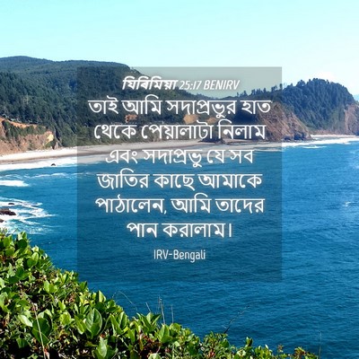 Picture 04 - যিৰিমিয়া 25:17 BENIRV - তাই আমি সদাপ্রভুর - Bible Verse Picture