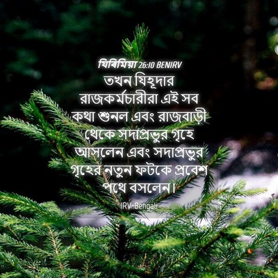 Picture 04 - যিৰিমিয়া 26:10 BENIRV - তখন যিহূদার - Bible Verse Picture