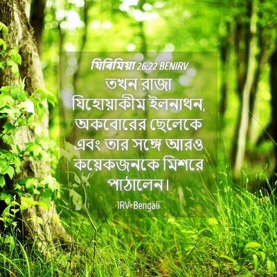 Picture 04 - যিৰিমিয়া 26:22 BENIRV - তখন রাজা - Bible Verse Picture