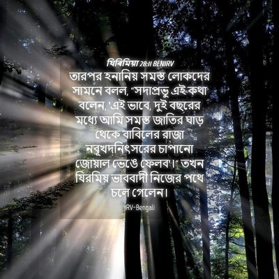 Picture 04 - যিৰিমিয়া 28:11 BENIRV - তারপর হনানিয় - Bible Verse Picture