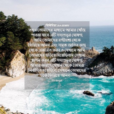 Picture 04 - যিৰিমিয়া 29:14 BENIRV - তখন তোমাদের - Bible Verse Picture
