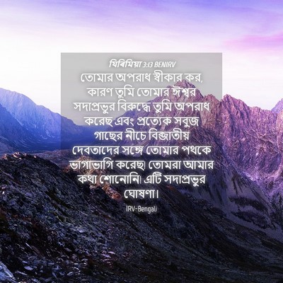 Picture 04 - যিৰিমিয়া 3:13 BENIRV - তোমার অপরাধ - Bible Verse Picture