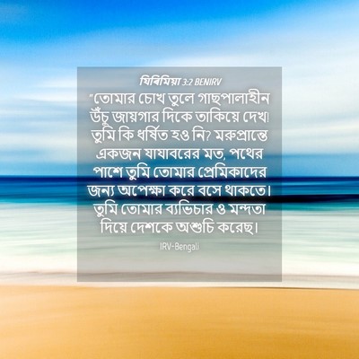 Picture 04 - যিৰিমিয়া 3:2 BENIRV - “তোমার চোখ তুলে - Bible Verse Picture