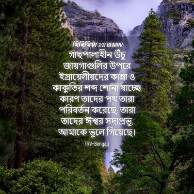 Picture 04 - যিৰিমিয়া 3:21 BENIRV - গাছপালাহীন উঁচু - Bible Verse Picture