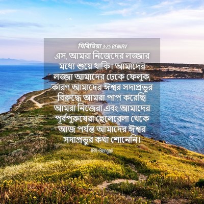 Picture 04 - যিৰিমিয়া 3:25 BENIRV - এস, আমরা নিজেদের - Bible Verse Picture