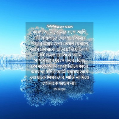 Picture 04 - যিৰিমিয়া 30:11 BENIRV - কারণ আমি তোমার - Bible Verse Picture