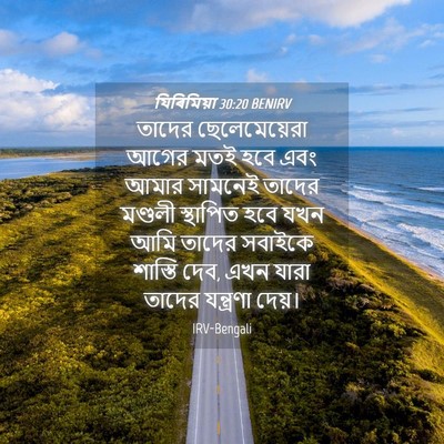 Picture 04 - যিৰিমিয়া 30:20 BENIRV - তাদের ছেলেমেয়েরা - Bible Verse Picture