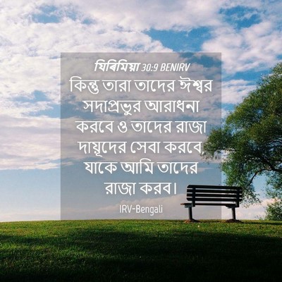 Picture 04 - যিৰিমিয়া 30:9 BENIRV - কিন্তু তারা তাদের - Bible Verse Picture