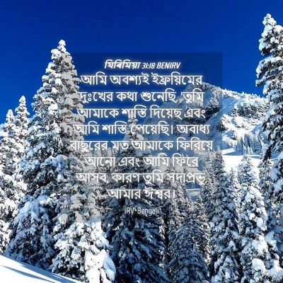 Picture 04 - যিৰিমিয়া 31:18 BENIRV - আমি অবশ্যই - Bible Verse Picture