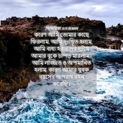 Picture 04 - যিৰিমিয়া 31:19 BENIRV - কারণ আমি তোমার - Bible Verse Picture