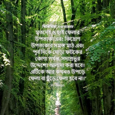 Picture 04 - যিৰিমিয়া 31:40 BENIRV - মৃতদেহ ও ছাই ফেলার - Bible Verse Picture