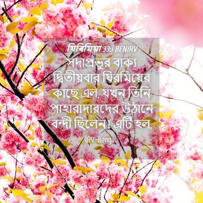 Picture 04 - যিৰিমিয়া 33:1 BENIRV - সদাপ্রভুর বাক্য - Bible Verse Picture