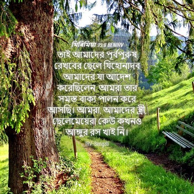 Picture 04 - যিৰিমিয়া 35:8 BENIRV - তাই আমাদের - Bible Verse Picture