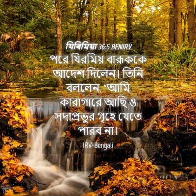Picture 04 - যিৰিমিয়া 36:5 BENIRV - পরে যিরমিয় - Bible Verse Picture