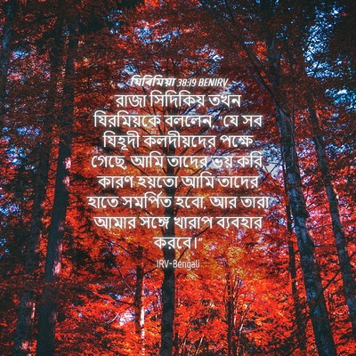 Picture 04 - যিৰিমিয়া 38:19 BENIRV - রাজা সিদিকিয় তখন - Bible Verse Picture