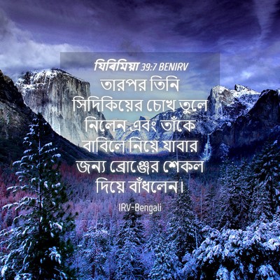 Picture 04 - যিৰিমিয়া 39:7 BENIRV - তারপর তিনি - Bible Verse Picture