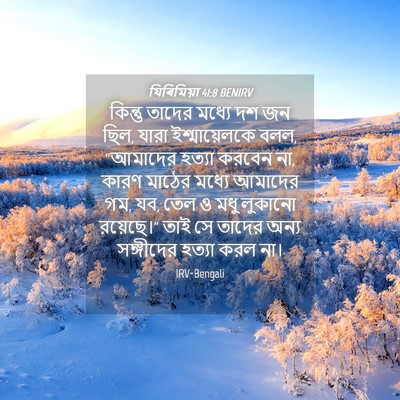 Picture 04 - যিৰিমিয়া 41:8 BENIRV - কিন্তু তাদের - Bible Verse Picture