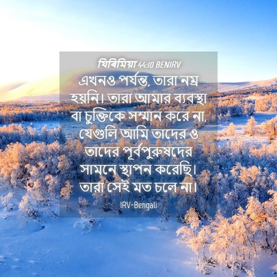 Picture 04 - যিৰিমিয়া 44:10 BENIRV - এখনও পর্যন্ত, তারা - Bible Verse Picture