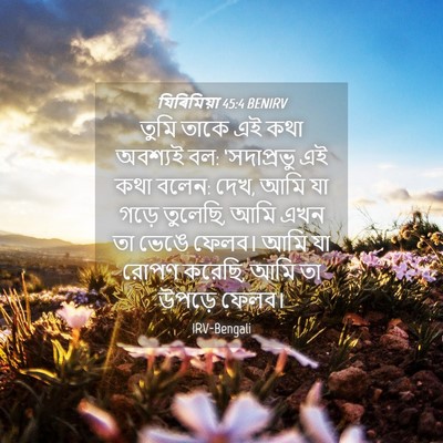 Picture 04 - যিৰিমিয়া 45:4 BENIRV - তুমি তাকে এই কথা - Bible Verse Picture