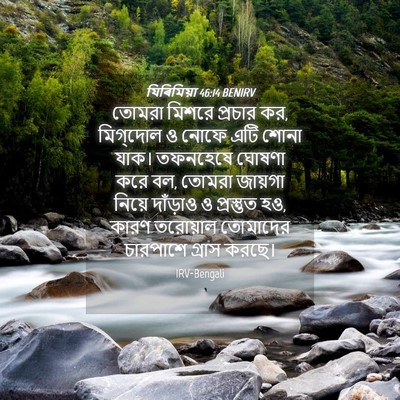 Picture 04 - যিৰিমিয়া 46:14 BENIRV - তোমরা মিশরে - Bible Verse Picture