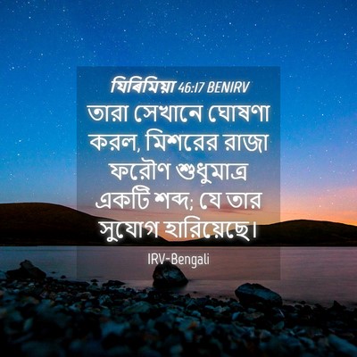 Picture 04 - যিৰিমিয়া 46:17 BENIRV - তারা সেখানে ঘোষণা - Bible Verse Picture