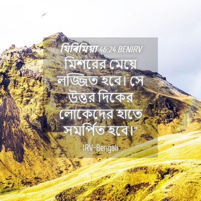 Picture 04 - যিৰিমিয়া 46:24 BENIRV - মিশরের মেয়ে - Bible Verse Picture