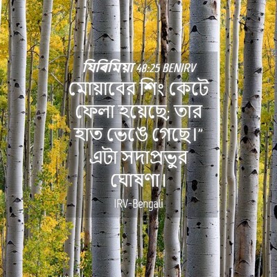 Picture 04 - যিৰিমিয়া 48:25 BENIRV - মোয়াবের শিং কেটে - Bible Verse Picture