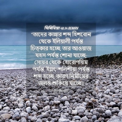 Picture 04 - যিৰিমিয়া 48:34 BENIRV - “তাদের কান্নার - Bible Verse Picture
