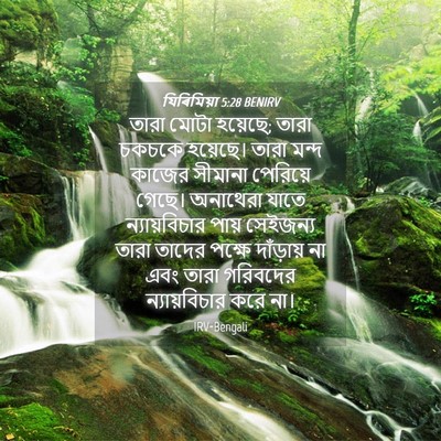 Picture 04 - যিৰিমিয়া 5:28 BENIRV - তারা মোটা হয়েছে; - Bible Verse Picture