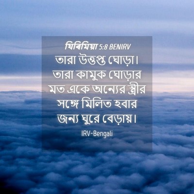 Picture 04 - যিৰিমিয়া 5:8 BENIRV - তারা উত্তপ্ত - Bible Verse Picture