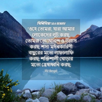 Picture 04 - যিৰিমিয়া 50:11 BENIRV - “ওহে তোমরা, যারা - Bible Verse Picture